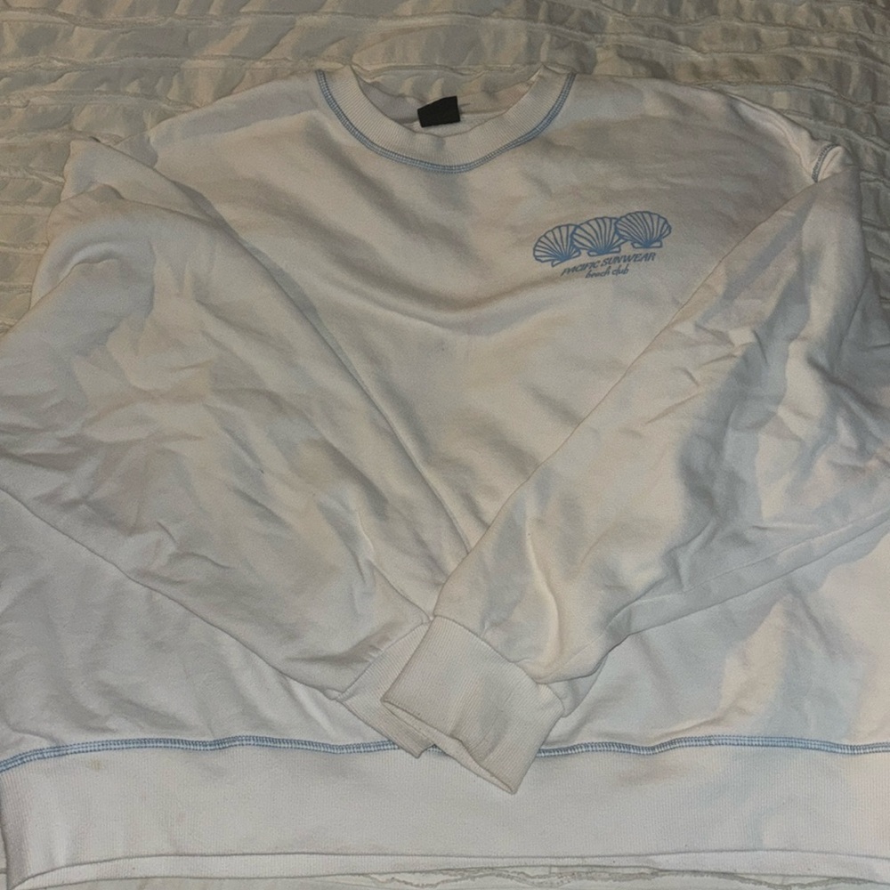 pacsun blue accented crewneck
